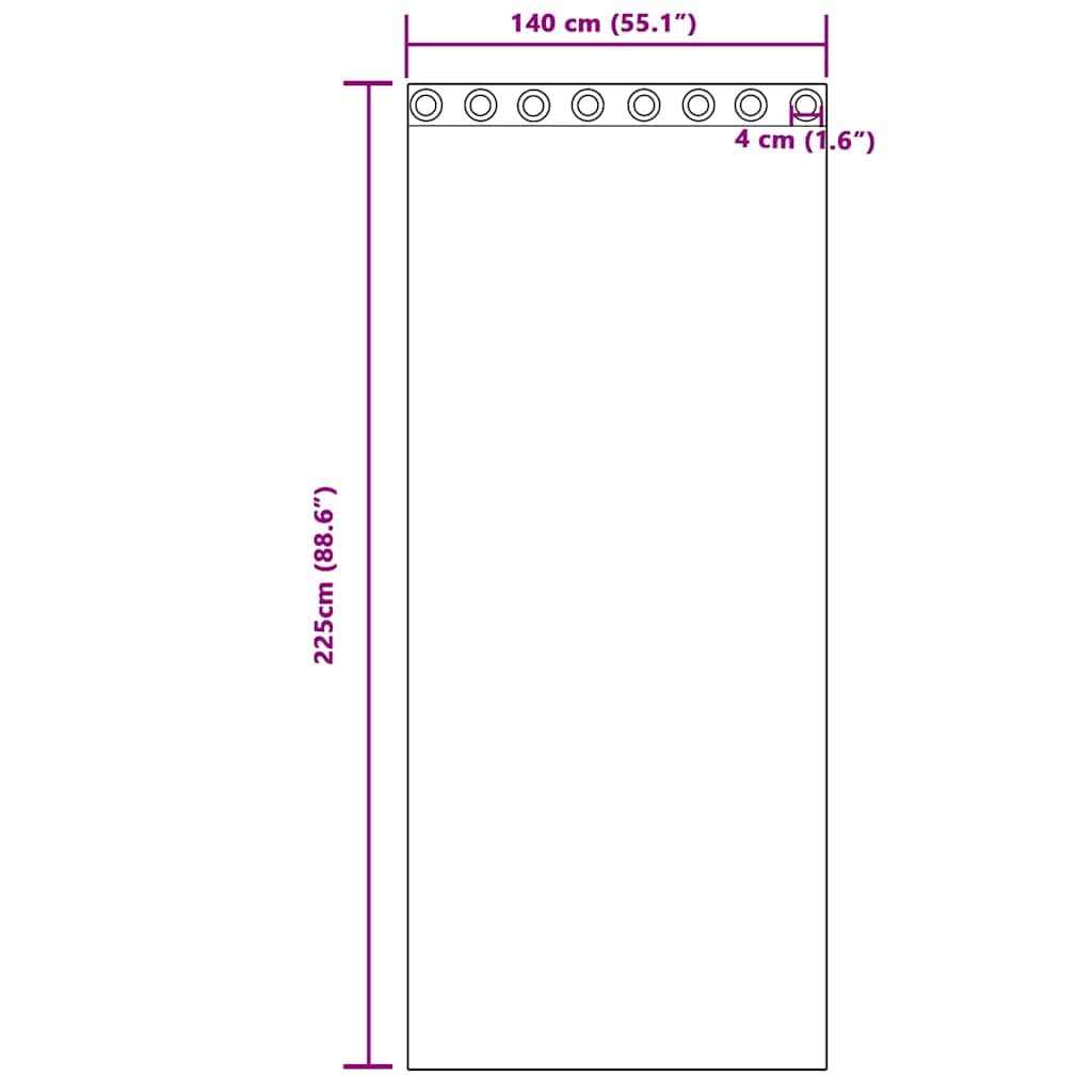 Curtain with Curtains 2 pcs Cream 225 x 140 cm Velvet